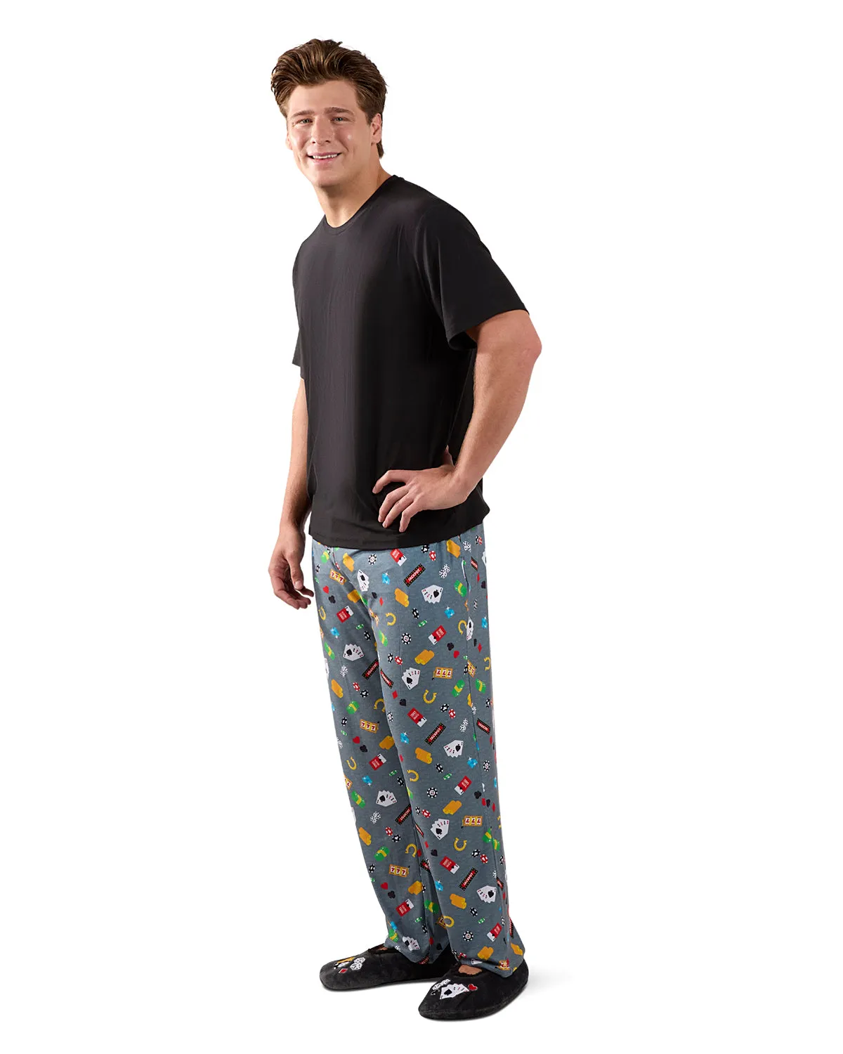 Men's Deal Me In Two Piece PJ Set In A Bag