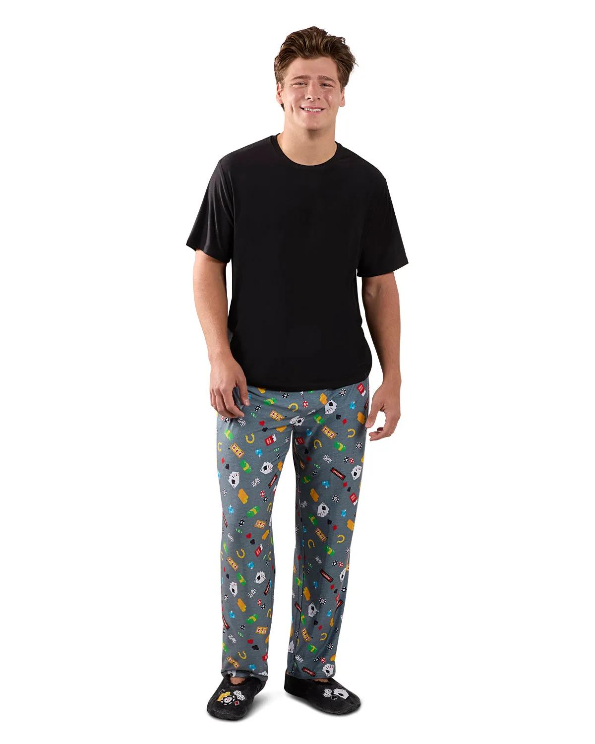Men's Deal Me In Two Piece PJ Set In A Bag